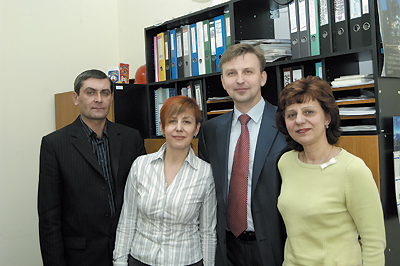 Слева направо: Артур Корнух, Людмила Мойсеенко, Юрий Хведчин, Алла Москаленко