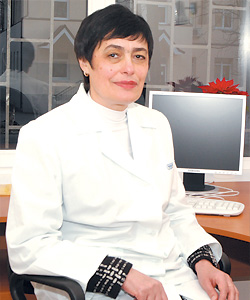 Ольга Бондарь в кабинете диагностики диабетической нейропатии
