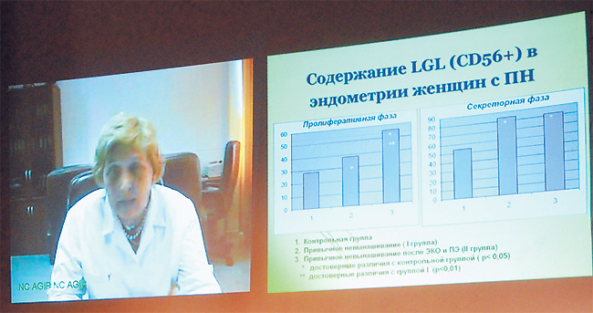 В рамках конференции состоялся телемост с Москвой. Профессор Вера Сидельникова  представила доклад на тему «Гормональные аспекты невынашивания беременности»