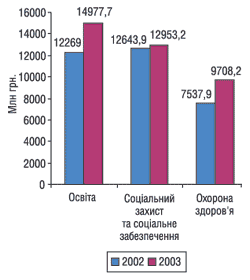 Окремі видатки соціального спрямування у загальній сумі видатків зведеного бюджету України