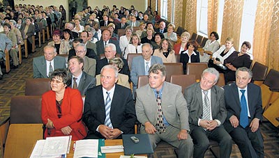 В актовій залі Львівського національного медичного університету ім. Д. Галицького під час святкового концерту