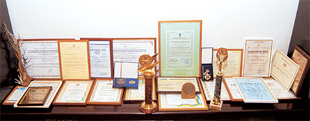 Борщаговский ХФЗ — обладатель многих сертификатов, наград и дипломов